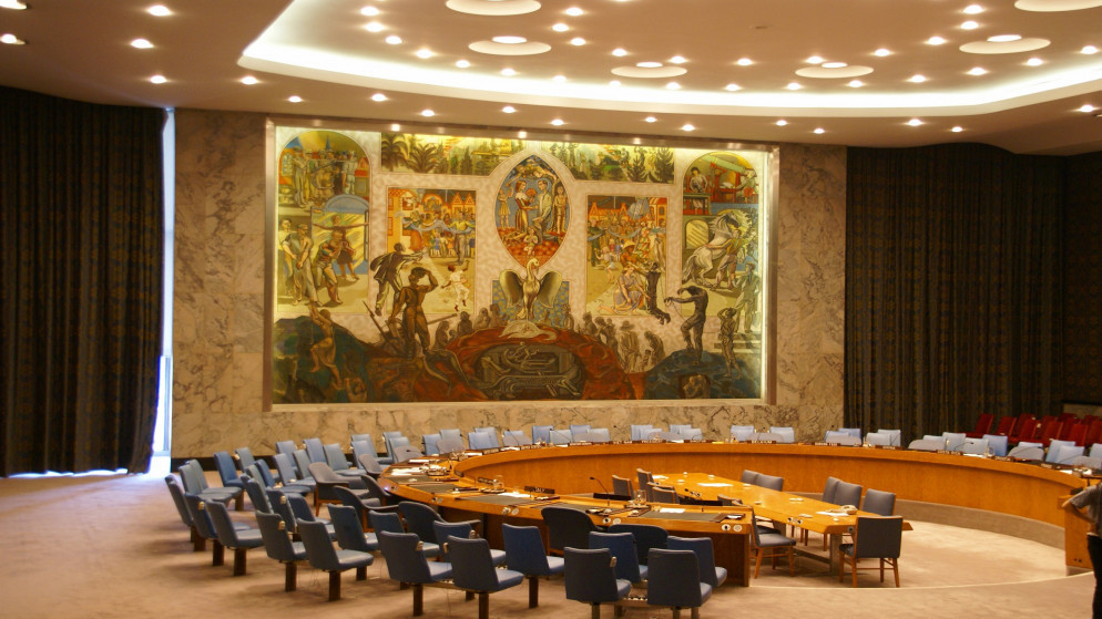 صورة أرشيفية لقاعة مجلس الأمن الدولي في نيويورك في الولايات المتحدة. (shutterstock)