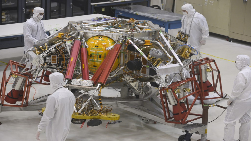 المركبة الفضائية مارس 2020 في مختبر الدفع النفاث التابع لناسا في باسادينا، كاليفورنيا، 27 كانون الأول/ديسمبر 2019. (أ ف ب)