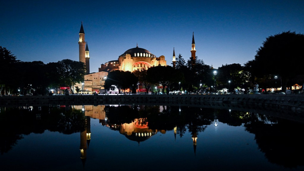 مسجد آيا صوفيا في إسطنبول في تركيا، 31 تموز/يوليو 2020. (أ ف ب)
