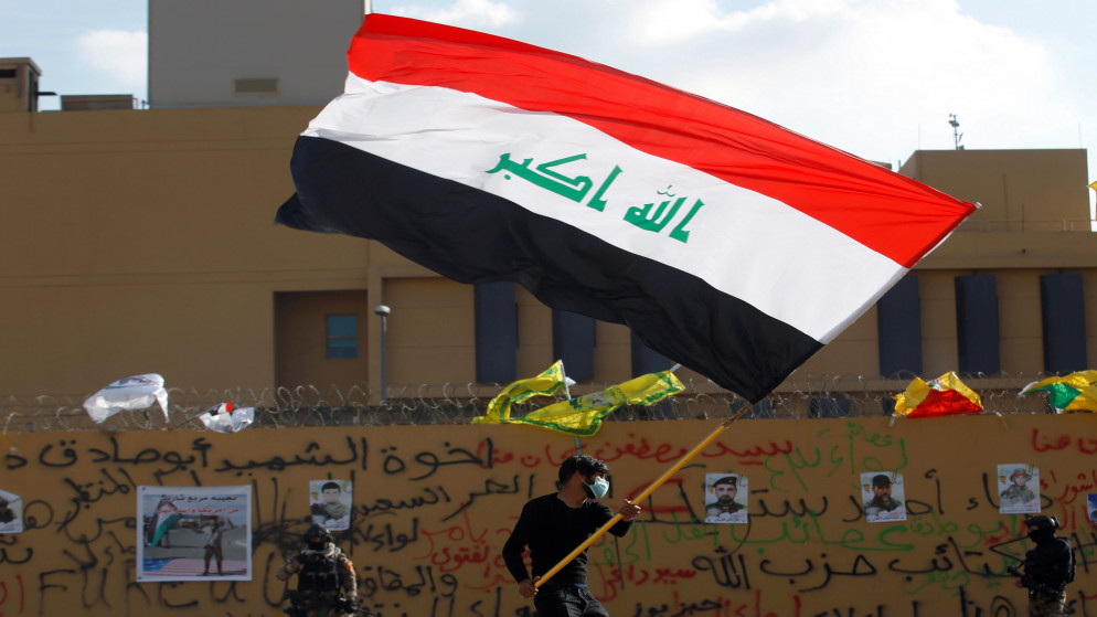 علم العراق، 1 يناير/كانون الثاني 2020. (خالد الموصلي/ رويترز)