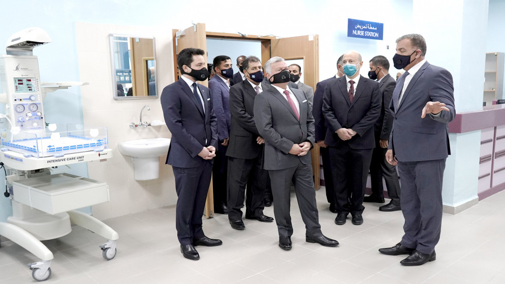 جلالة الملك عبدالله الثاني افتتح  مستشفى الحسين السلط الجديد.(الديوان الملكي الهاشمي)