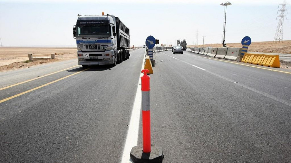 جانب من الطريق الصحراوي الذي يربط العقبة مع عمّان. (صلاح ملكاوي / المملكة)