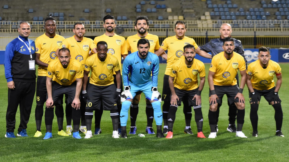 تشكيلة نادي الحسين إربد لكرة القدم الذي ينشط في دوري المحترفين. (اتحاد كرة القدم)