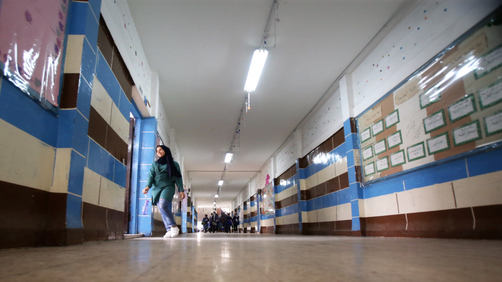 صورة أرشيفية لإحدى مدارس وكالة غوث وتشغيل الفلسطينيين (أونروا) في عمّان. (صلاح ملكاوي/ المملكة)