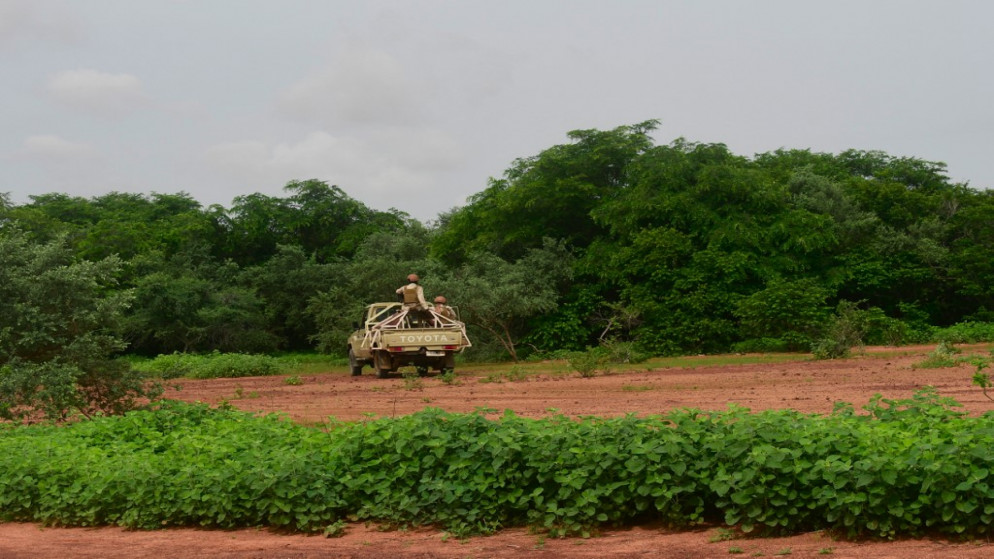 قوات الأمن تقوم بدورية في محمية كوري .21 أغسطس 2020. النيجر.(أ ف ب)