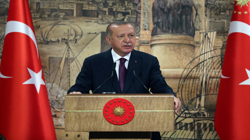 الرئيس التركي رجب طيب أردوغان، 21 آب/أغسطس 2020. (رويترز)