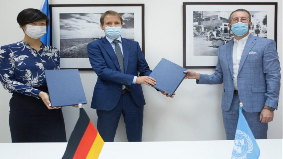 توقيع اتفاقيات تبرع بقيمة 53 مليون يورو من الجمهورية الاتحادية الألمانية.(اونروا)