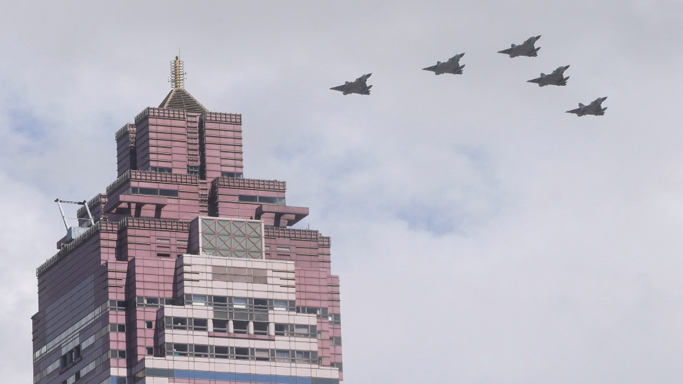 طائرات عسكرية خلال الاحتفال بالعيد الوطني في تايبيه، تايوان، 10 تشرين الأول/ أكتوبر 2021. (رويترز)