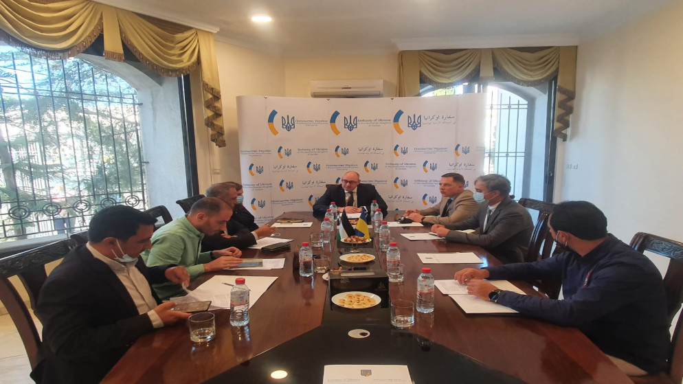 مؤتمر لنائب وزير الخارجية الأوكراني دميترو سينيك، 25/10/2021، (السفارة الأوكرانية في عمّان)