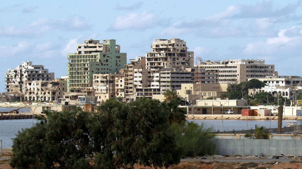 مدينة بنغازي ثاني أكبر مدن ليبيا، 15 أكتوبر/تشرين الأول 2021. (أ ف ب)