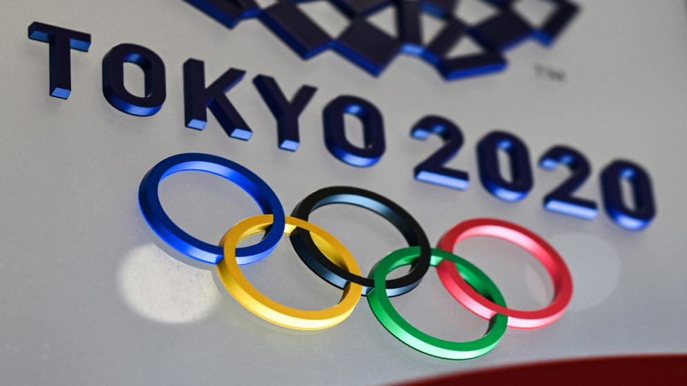 شعار أولمبياد طوكيو المؤجلة إلى الصيف المقبل. (أ ف ب)