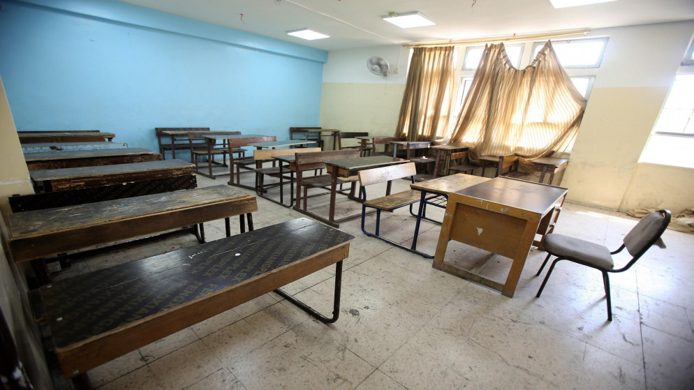 غرفة صفية خالية من الطلبة والمعلمين، 09 أيلول/سبتمبر 2019. (صلاح ملكاوي / المملكة)