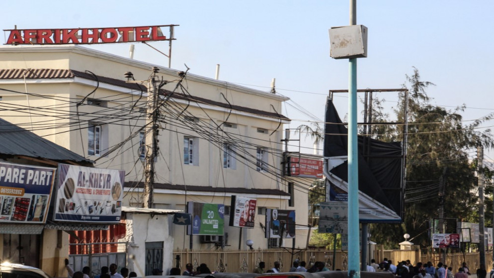 مبنى في العاصمة الصومالية مقديشو، 1 شباط/فبراير 2021. (أ ف ب)