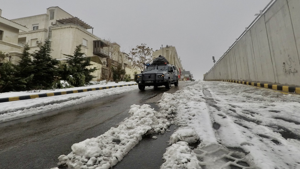 صورة للثلوج في العاصمة عمّان.18/2/2021. (صلاح ملكاوي /المملكة)