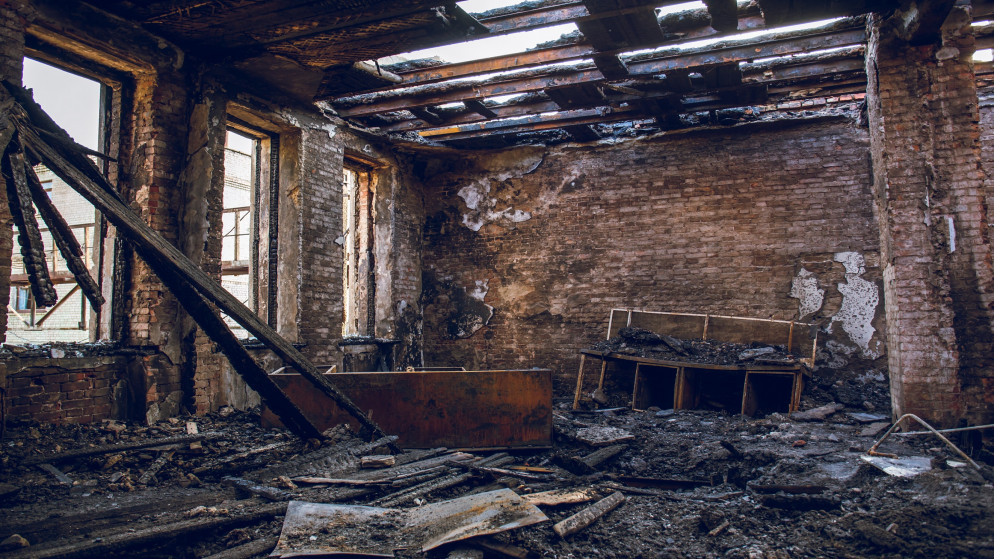صورة تعبيرية لمنزل محترق. (shutterstock)