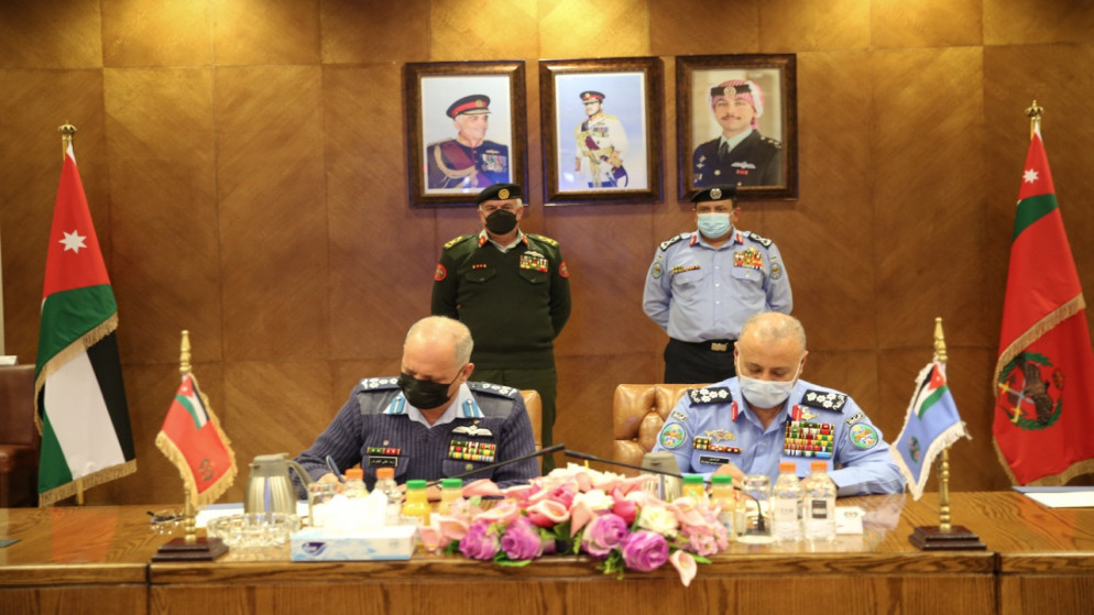 جانب من توقيع الاتفاقية بين‏ القوات المسلحة الأردنية -الجيش العربي ومديرية الأمن العام. (القوات المسلحة)