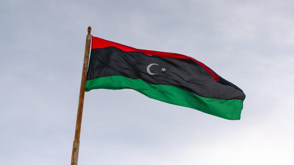 علم ليبيا. (أ ف ب)