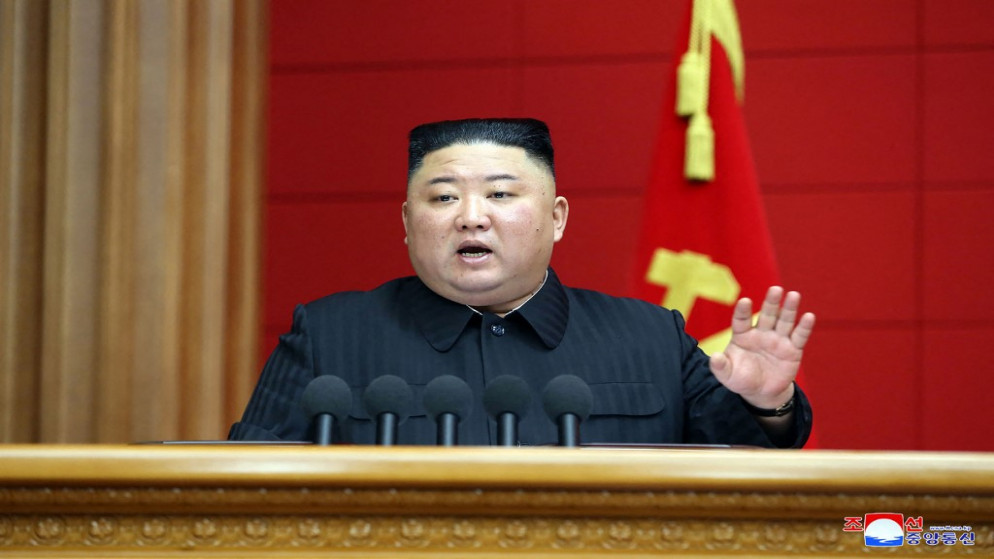 الزعيم الكوري الشمالي كيم جونغ أون، 7 آذار/ مارس 2021. (أ ف ب)