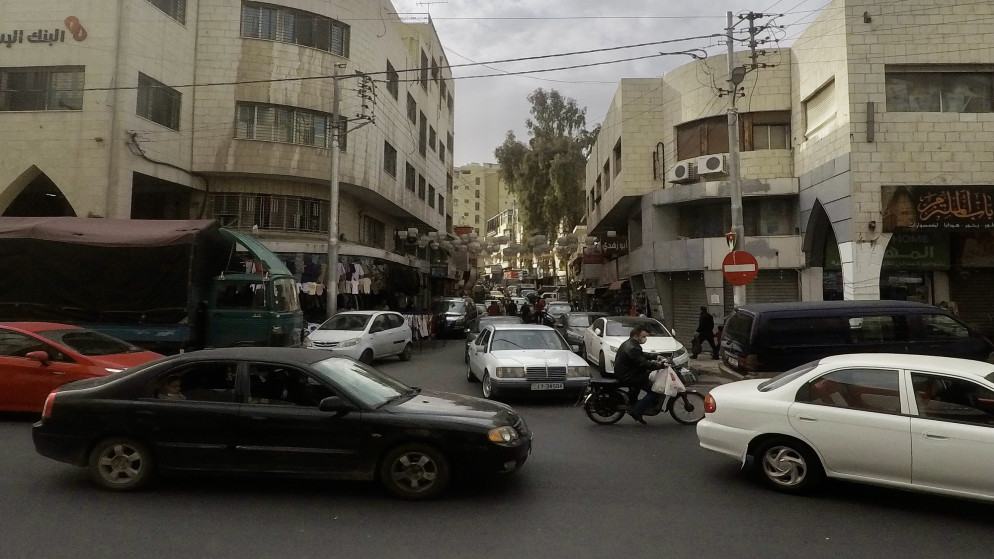 سيارات في وسط البلد في عمّان. (صلاح ملكاوي/ المملكة)