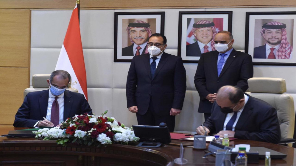توقيع مذكرة التفاهم بين الأردن ومصر. (وزارة الاقتصاد الرقمي)