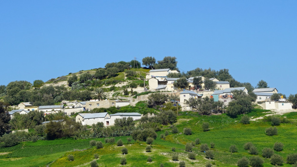 منازل في قرية على الطريق المؤدية إلى كتامة في الريف الشمالي بالمغرب، 12 مارس 2021. (رويترز )