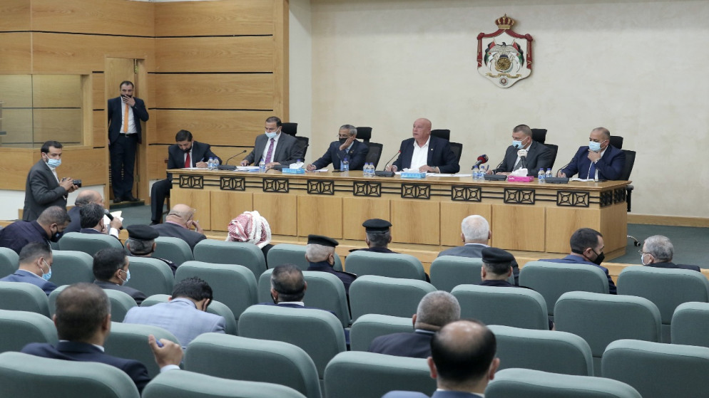 لقاء وزير الداخلية مازن الفراية مع لجنة الحريات العامة وحقوق الإنسان النيابية. (اللجنة النيابية)