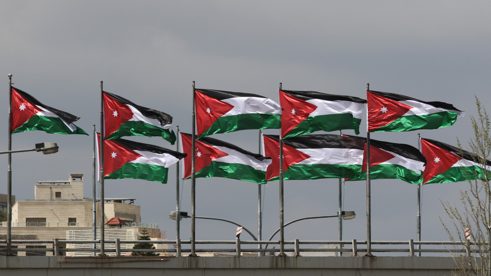 أعلام الأردن في العاصمة عمان. (صلاح ملكاوي/ المملكة)