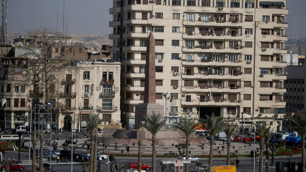 منظر عام يظهر ميدان التحرير، في القاهرة، مصر، 3 أبريل 2021. (رويترز)
