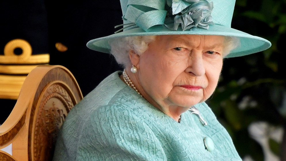 ملكة بريطانيا إليزابيث، خلال مراسم الاحتفال بعيد ميلادها الرسمي في قلعة وندسور في وندسور ببريطانيا، 13 حزيران/ يونيو 2020. (رويترز)