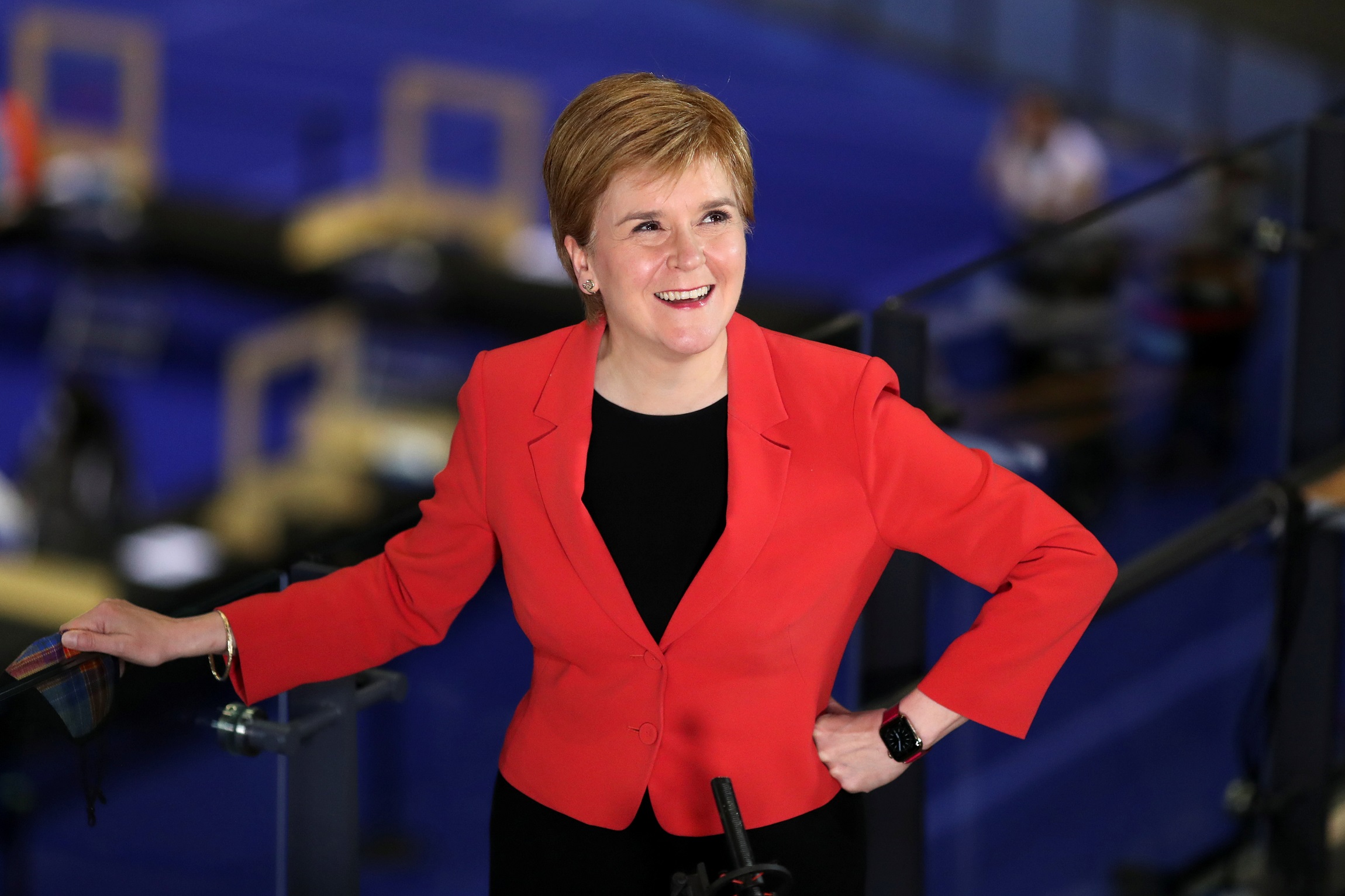 رئيسة وزراء مقاطعة أسكتلندا نيكولا ستورجن. (رويترز)