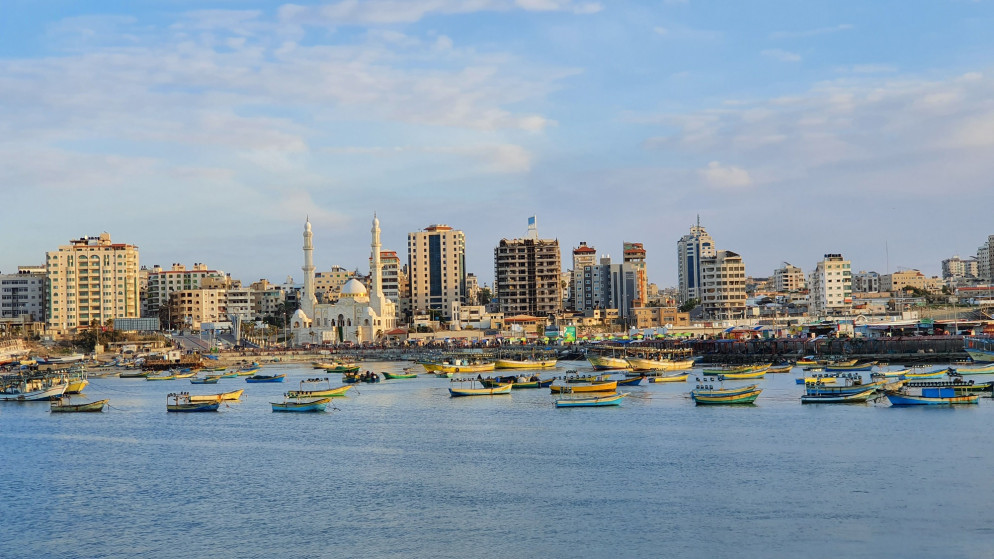 منظر جانبي لميناء مدينة غزة. (shutterstock)