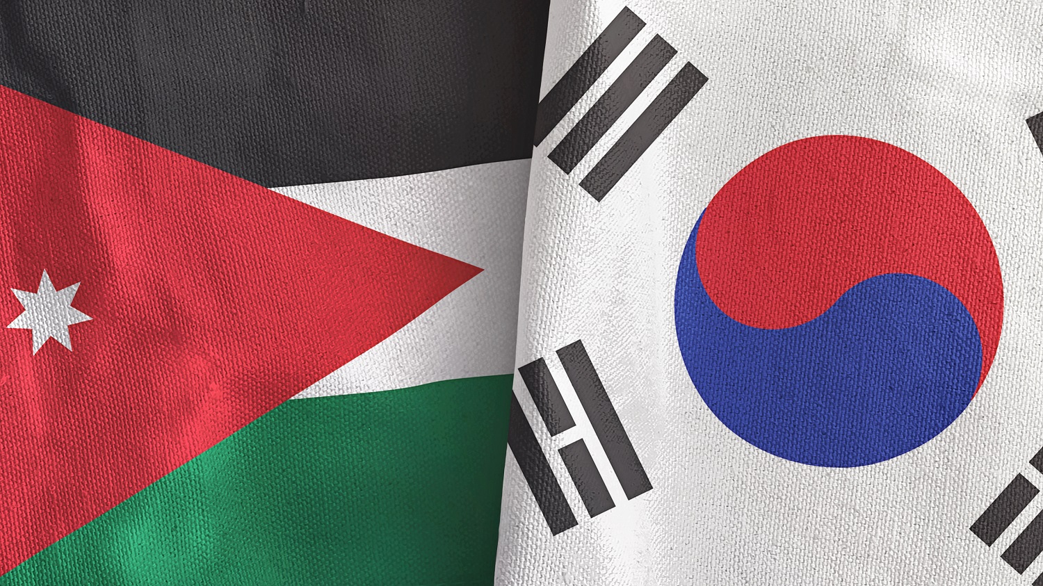 علما الأردن وكوريا الجنوبية. (shutterstock)