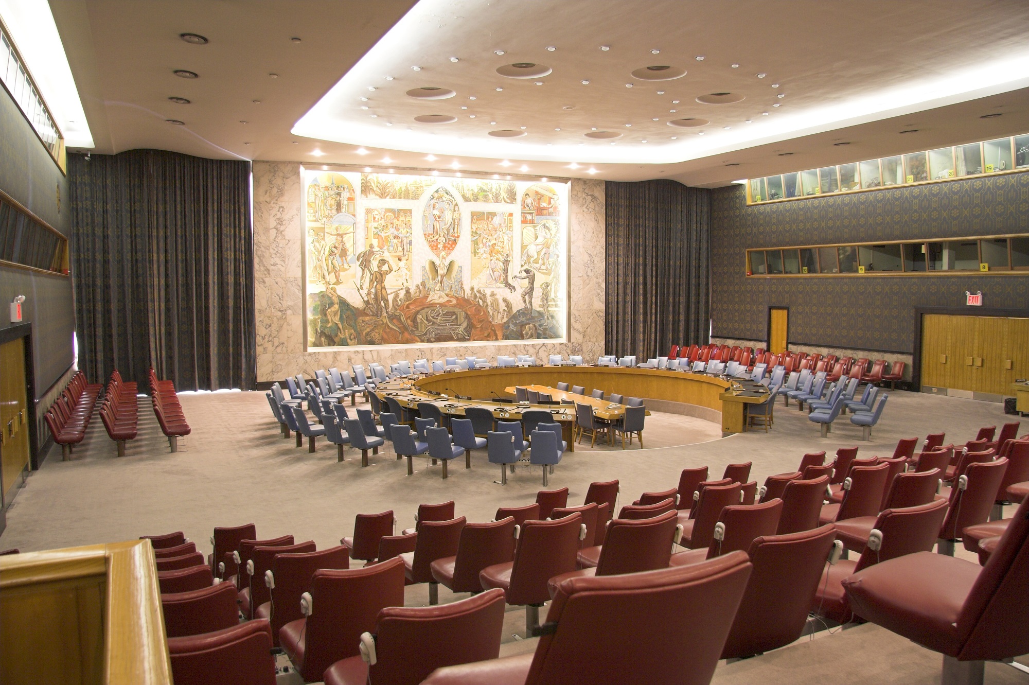 قاعة مجلس الأمن الدولي في مقر الأمم المتحدة في نيويورك. (shutterstock)