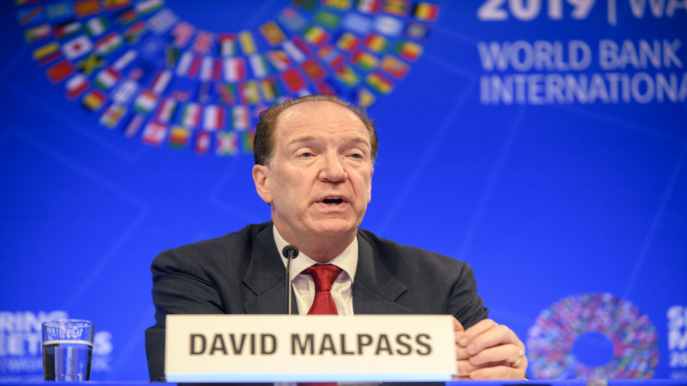 رئيس مجموعة البنك الدولي، ديفيد مالباس. (البنك الدولي)