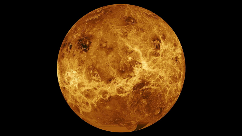صورة مأخوذة من مركبة فضائية تابعة لناسا لكوكب الزهرة، (رويترز)