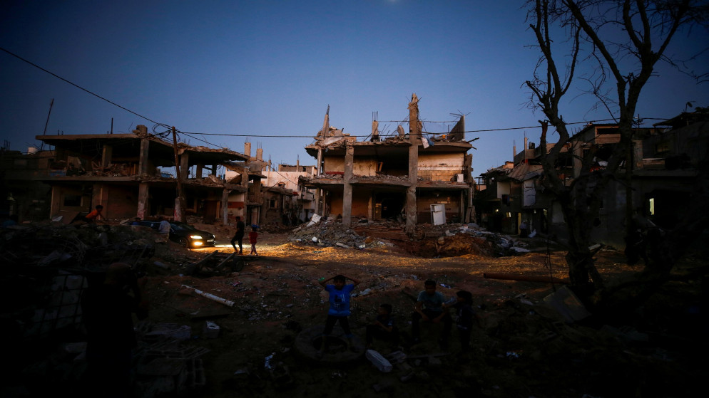 منازل مدمرة في قطاع غزة بعد العدوان الإسرائيلي. (رويترز)