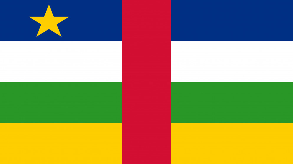 علم جمهورية إفريقيا الوسطى. (shutterstock)