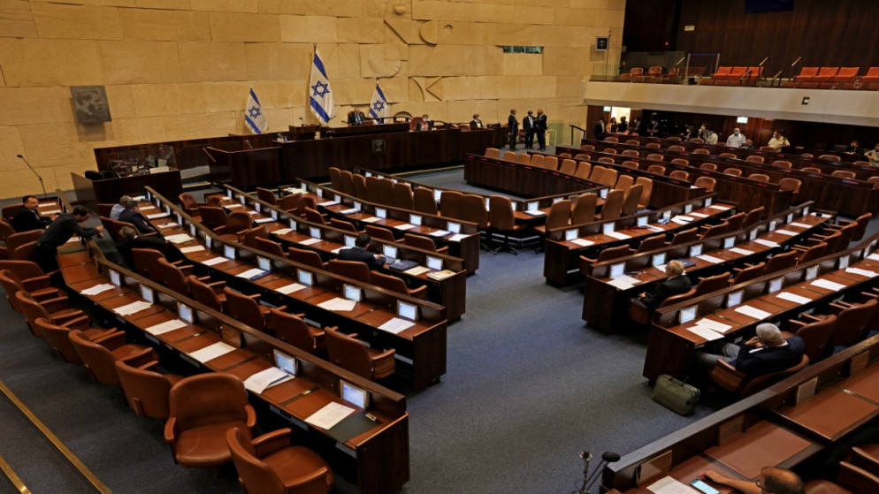 نظرة عامة للكنيست (البرلمان الإسرائيلي) في القدس في 7 يونيو 2021.(أ ف ب)