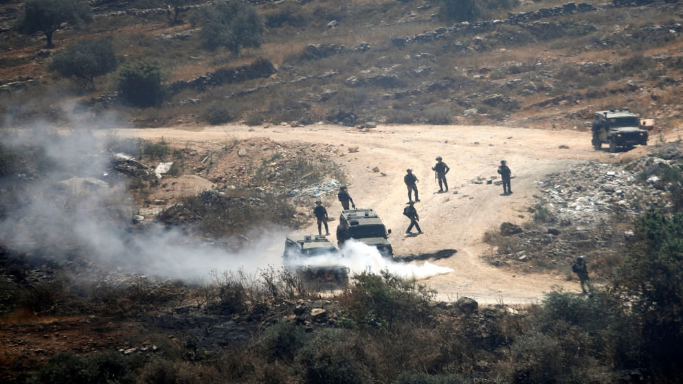 احتجاج فلسطيني ضد المستوطنات الإسرائيلية في بلدة بيتا في الضفة الغربية المحتلة، 4 حزيران/يونيو 2021. (رويترز)