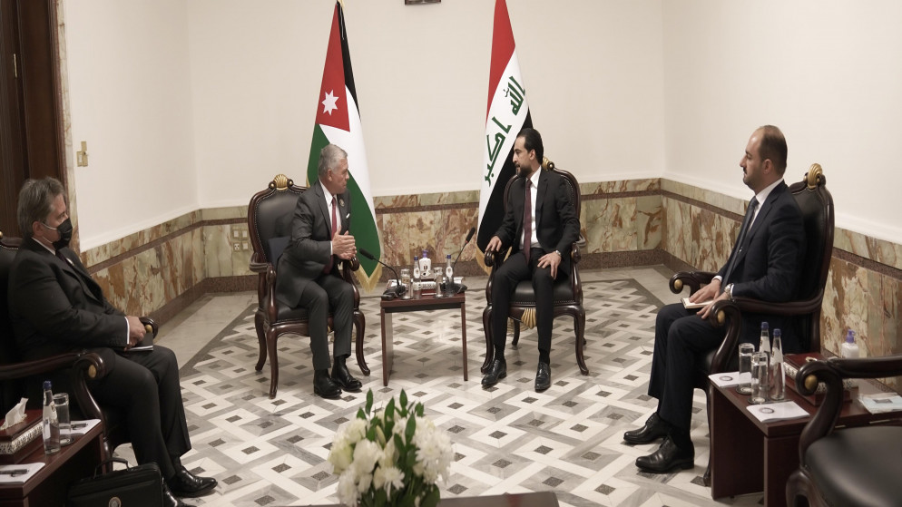 الملك يلتقي رئيس مجلس النواب العراقي في بغداد. (الديوان الملكي الهاشمي)