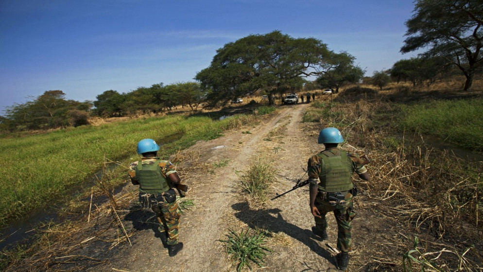 صورة أرشيفية لقوات حفظ السلام في إثيوبيا أثناء دورية تابعة لقوة الأمم المتحدة الأمنية المؤقتة لأبيي. (ألبرت جونزاليس فاران / أ ف ب)