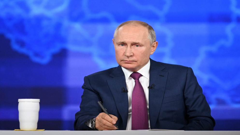 الرئيس الروسي فلاديمير بوتين يشارك في عرض تليفزيوني سنوي على في موسكو، روسيا، 30 حزيران/يونيو 2021. (رويترز)