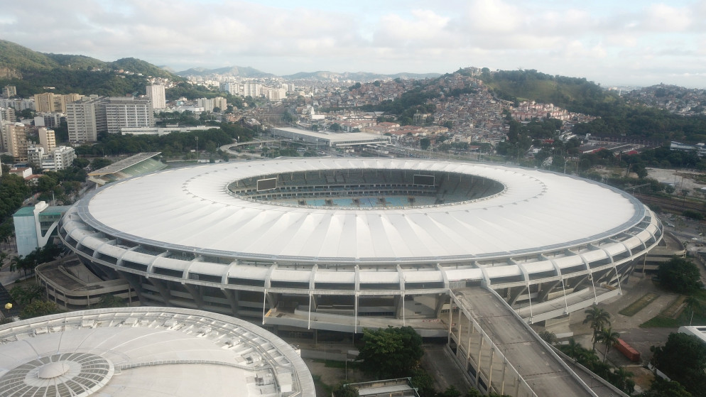 ملعب ماراكانا في مدينة ريو دي جانيرو، 10 حزيران/يونيو 2021. (رويترز)