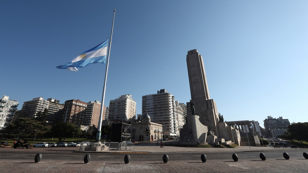 منظر للنصب التذكاري للعلم الوطني، في روزاريو ، الأرجنتين ، 8 تموز/يوليو 2021. (رويترز)