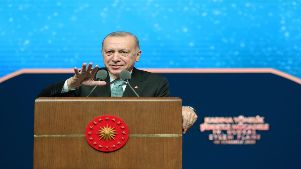 الرئيس التركي أردوغان  أنقرة ، تركيا ، (1 تموز/يوليو 2021.)