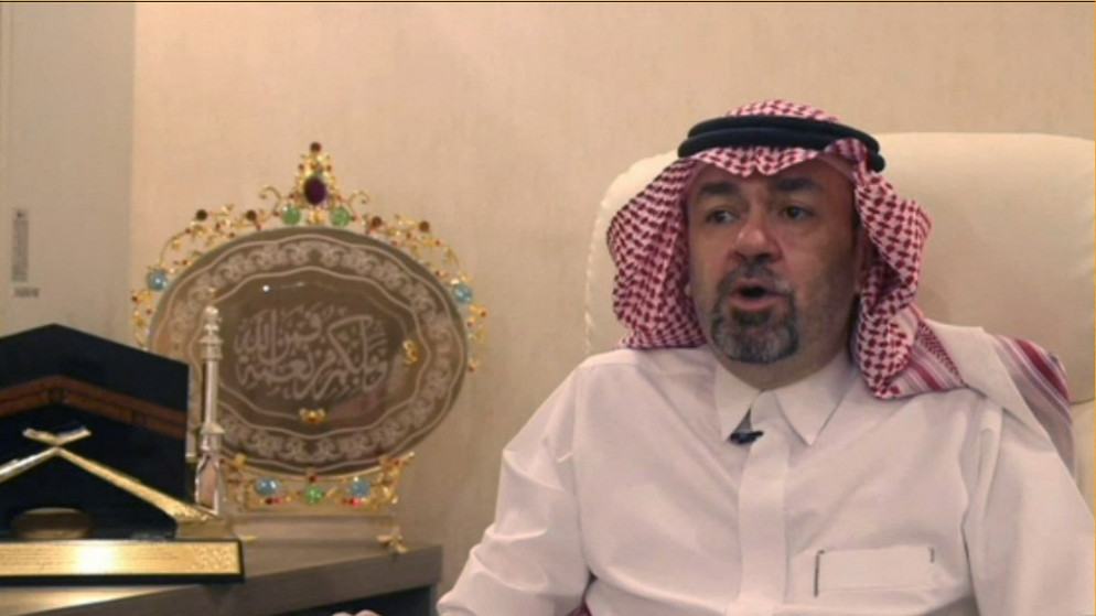 التقطت هذه الصورة من مقطع فيديو لوكالة فرانس برس في 27 يونيو 2020 ، ويظهر بها طلعت جميل تونسي وهو يتحدث خلال مقابلة في مدينة مكة المكرمة السعودية.(أ ف ب)