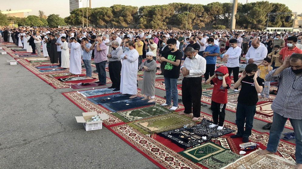 مصلون يؤدون صلاة عيد الاضحى المبارك، عمّان، 20/7/2021. (صلاح ملكاوي / المملكة)