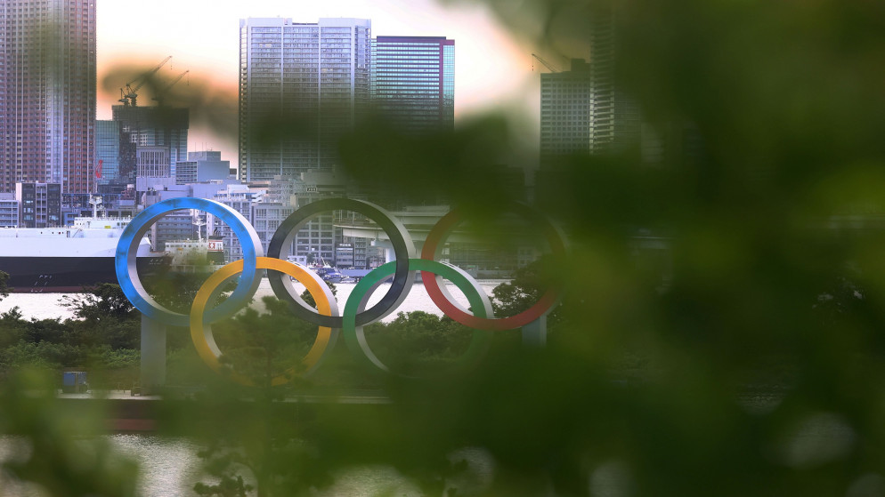 شعار دورة الألعاب الأولمبية في طوكيو 2020. (رويترز)