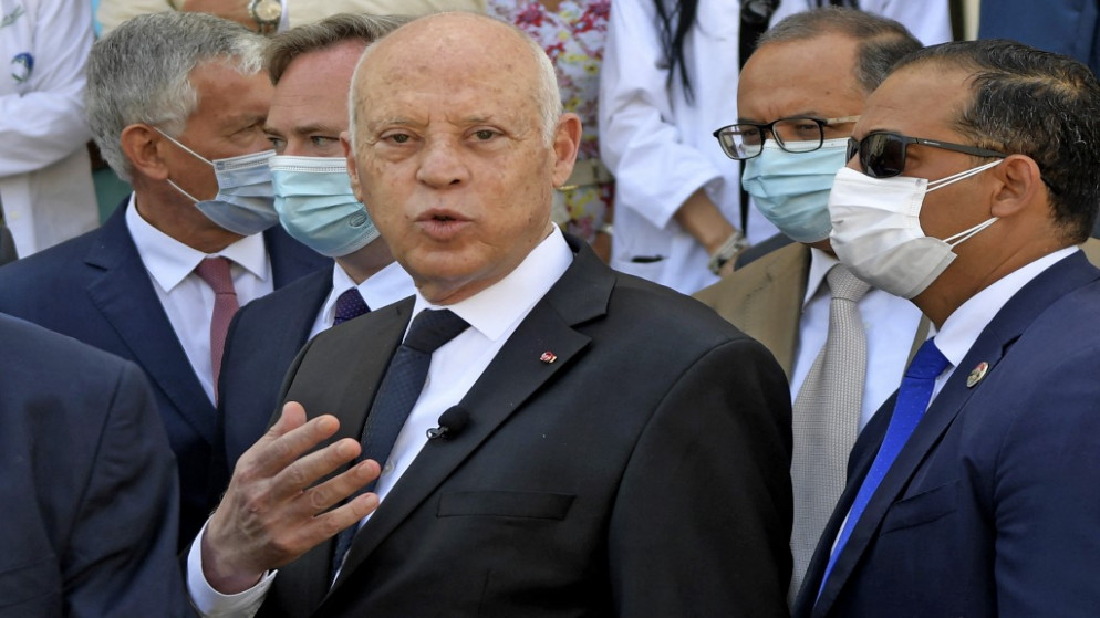 الرئيس التونسي قيس سعيّد. (أ ف ب)
