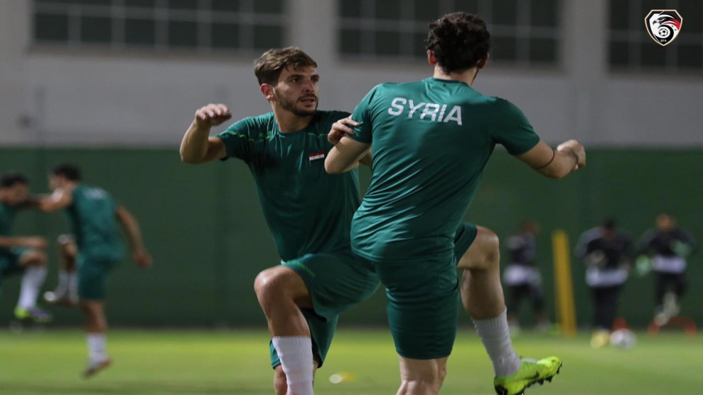 جانب من تدريبات سابقة للمنتخب السوري لكرة القدم. (الاتحاد السوري لكرة القدم)